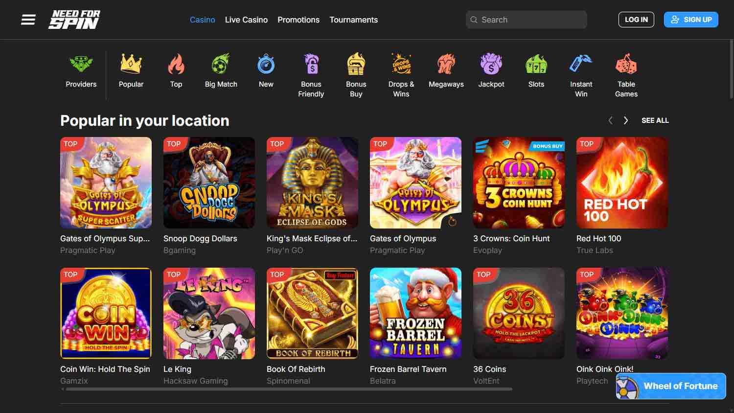 7. Need for Spin – 20 Giri Gratuiti su Wild Joker's Diamonds